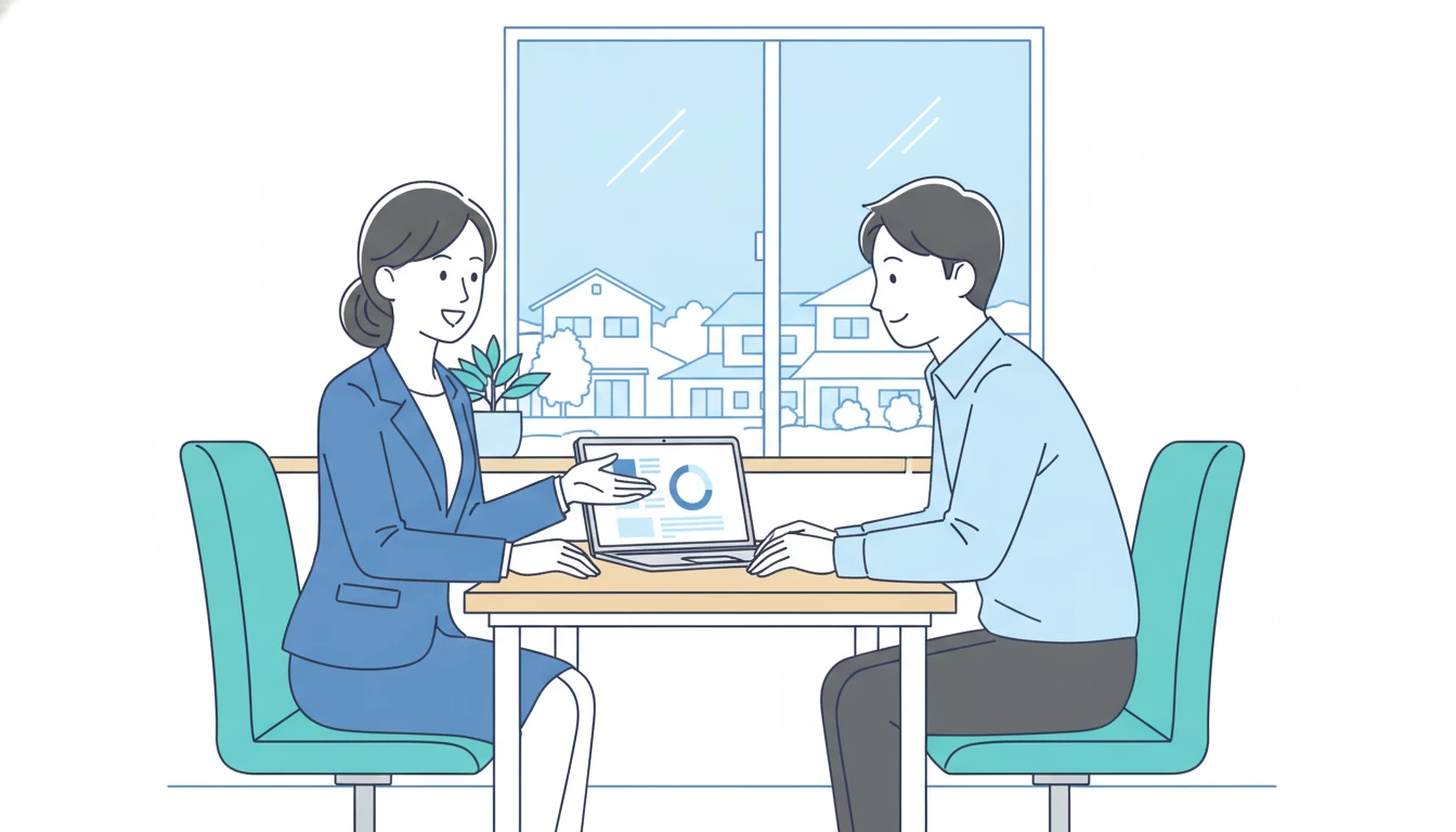 埼玉の制作会社担当者が訪問して打ち合わせする様子