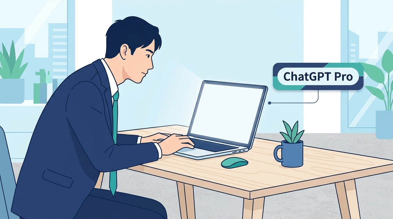 ChatGPT Proプランで新機能にアクセスする様子のイメージ