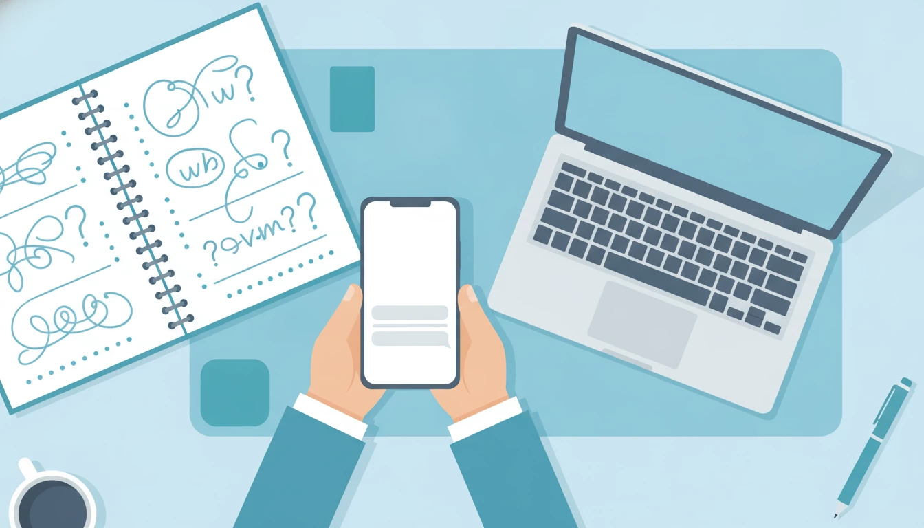 ホームページ制作に関する質問に答える様子