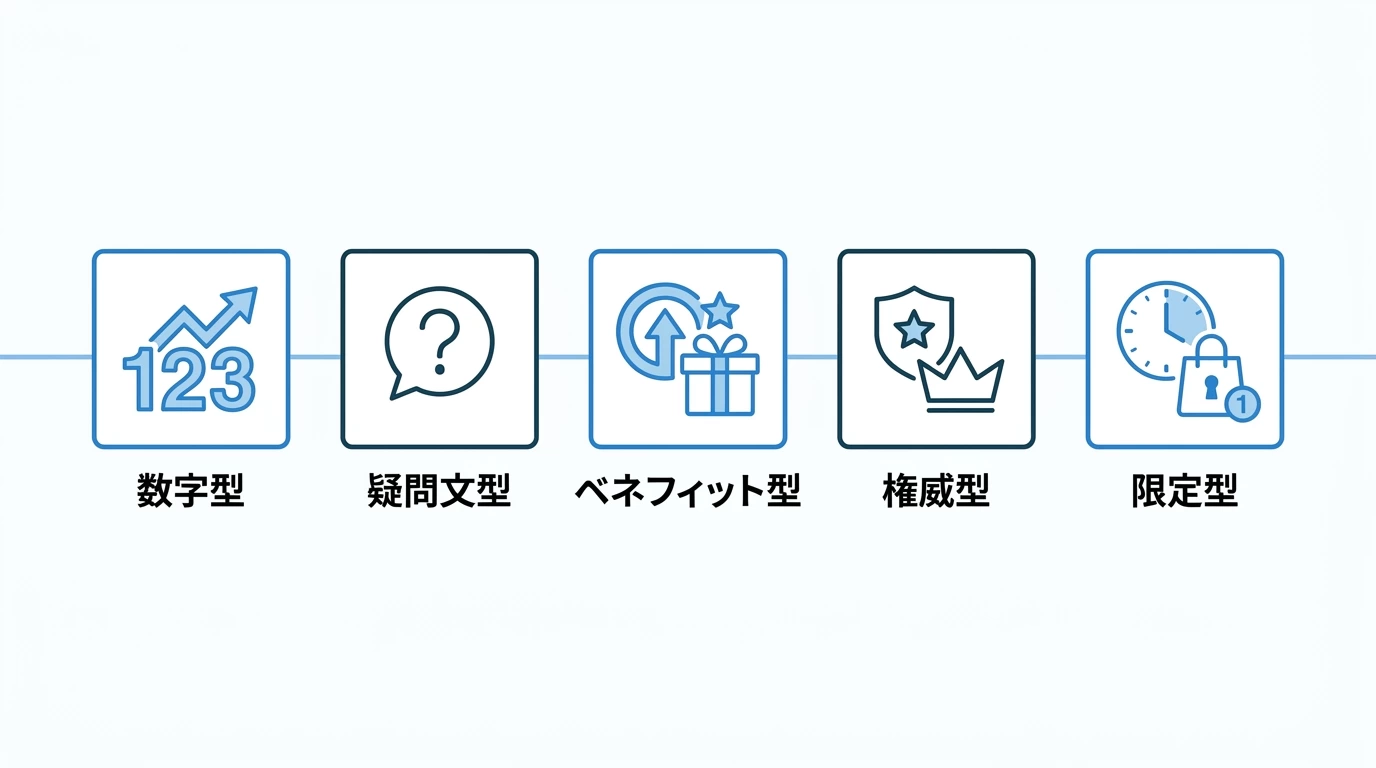 クリックされるタイトルの型5種類の図解