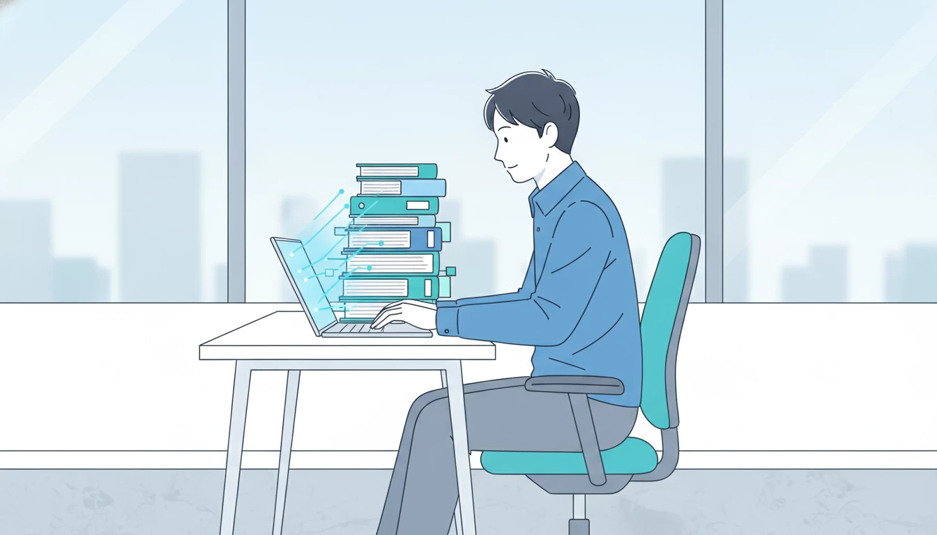社内資料を読み込ませて生成AIに質問する社員