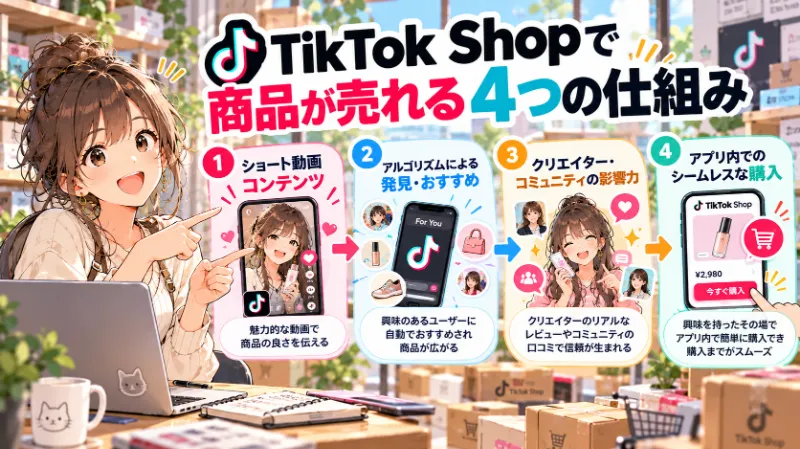 TikTok Shopで商品が売れる4つの仕組み