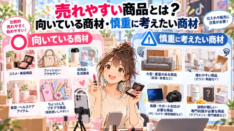 売れやすい商品とは？向いている商材・慎重に考えたい商材