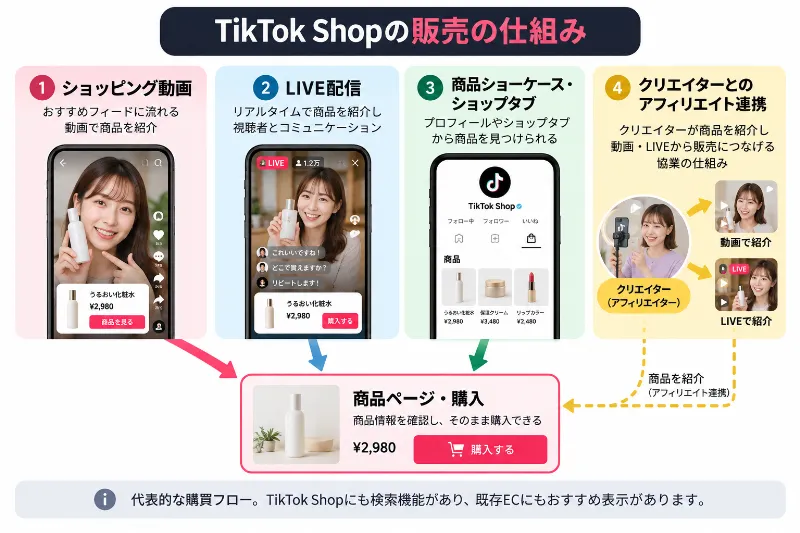 TikTok Shopの販売の仕組み