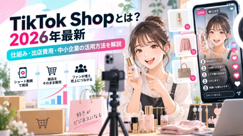 TikTok Shopとは？2026年最新｜仕組み・出店費用・中小企業の活用方法を解説