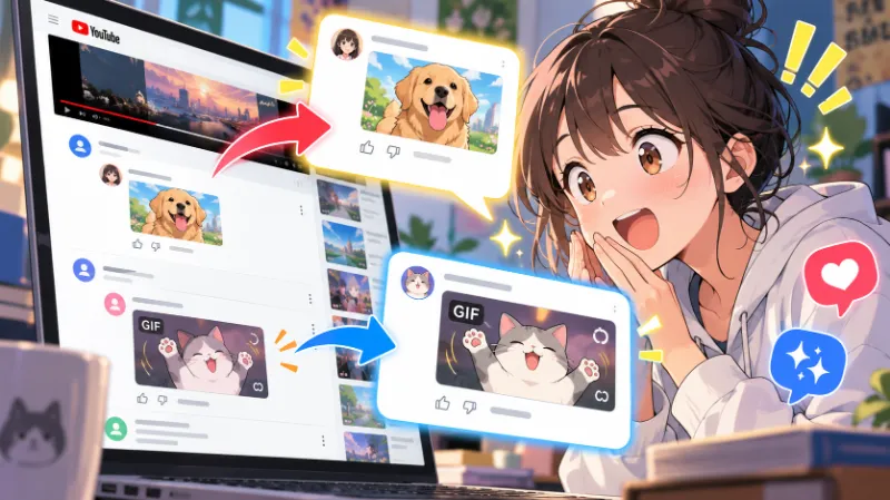 YouTubeのコメント欄に画像・GIF投稿機能が登場。何が変わった?
