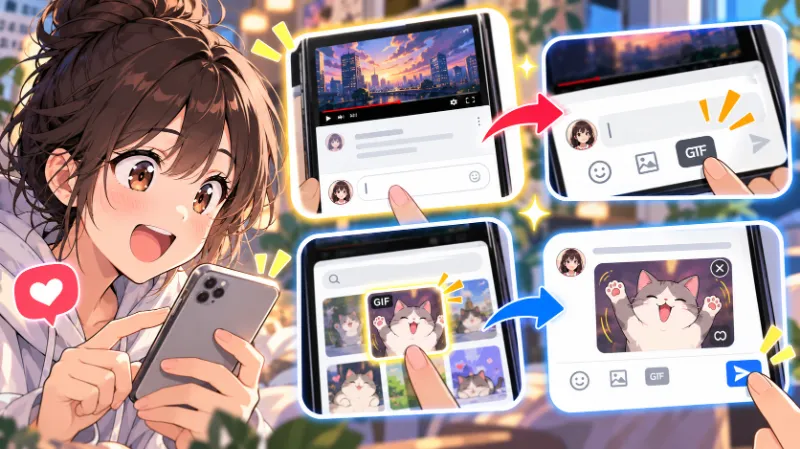 YouTubeのコメントにGIFを投稿する方法は?